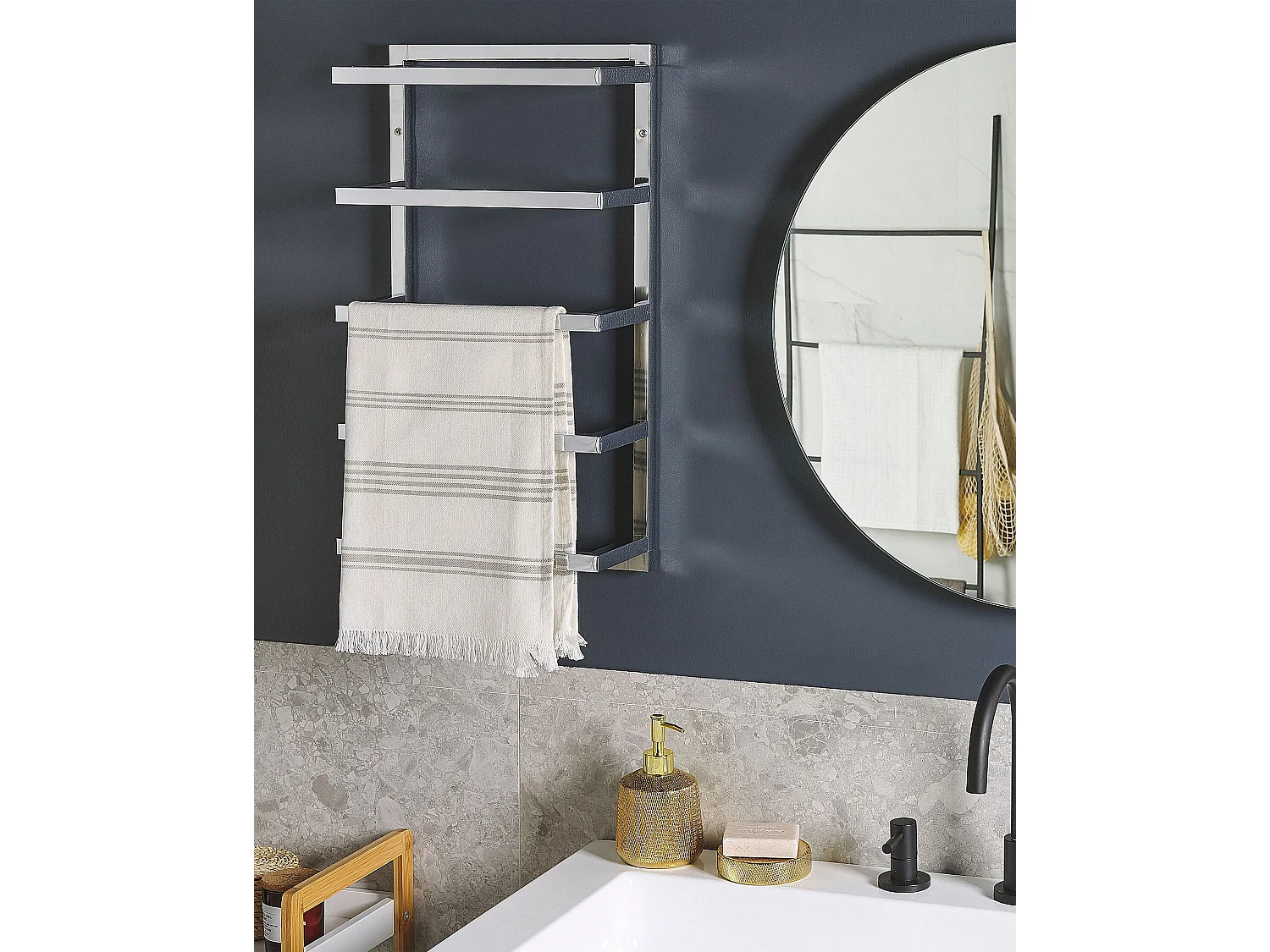 Handdoekrek CINTRA Metaal Zilver