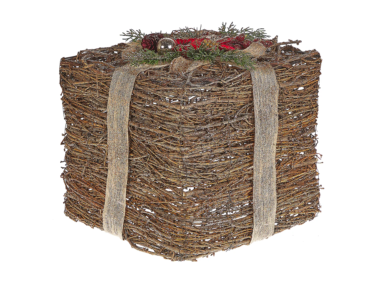 Conjunto de 2 decorações de presente de natal vermelho INARI