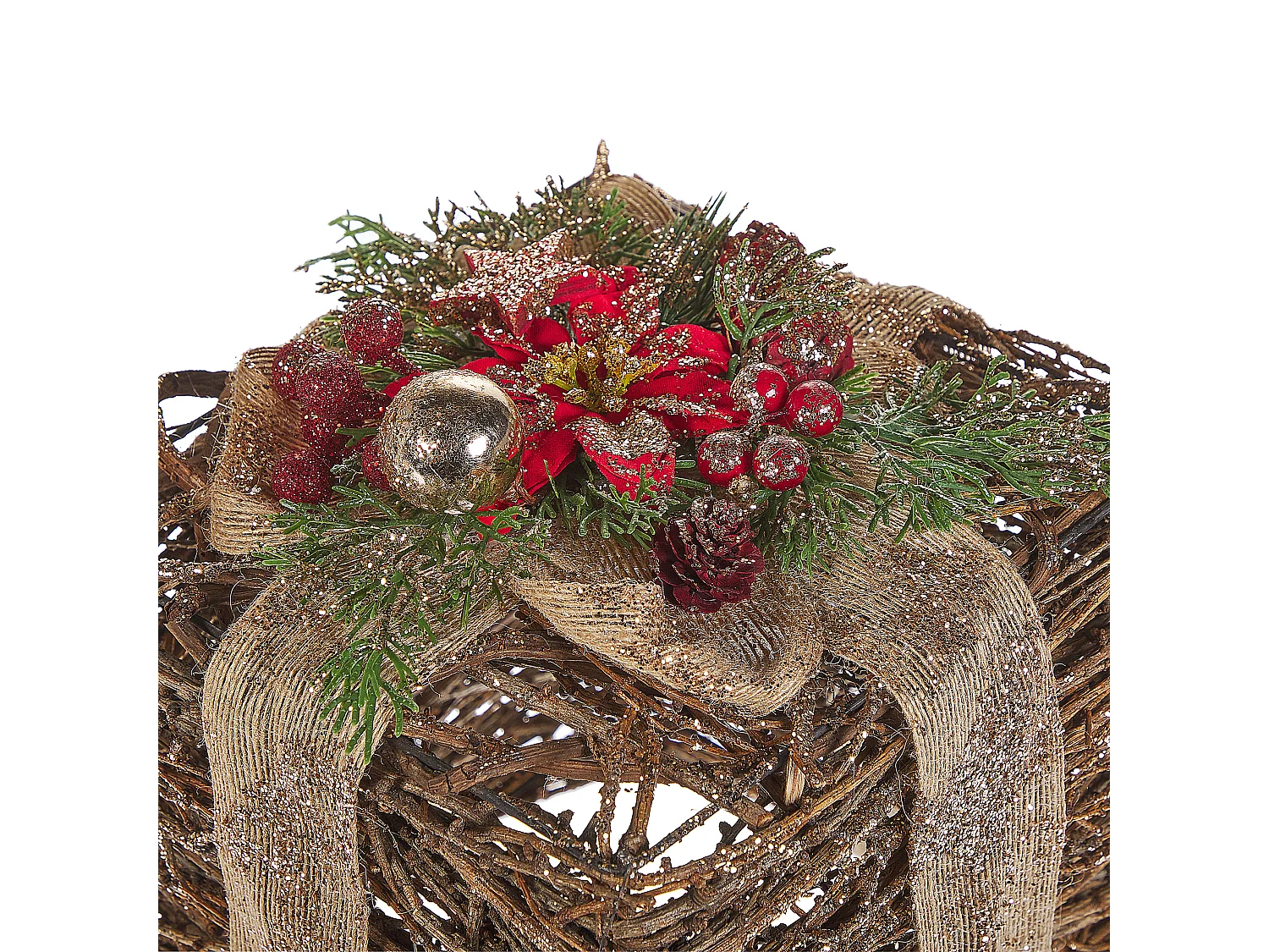 Conjunto de 2 decorações de presente de natal vermelho INARI