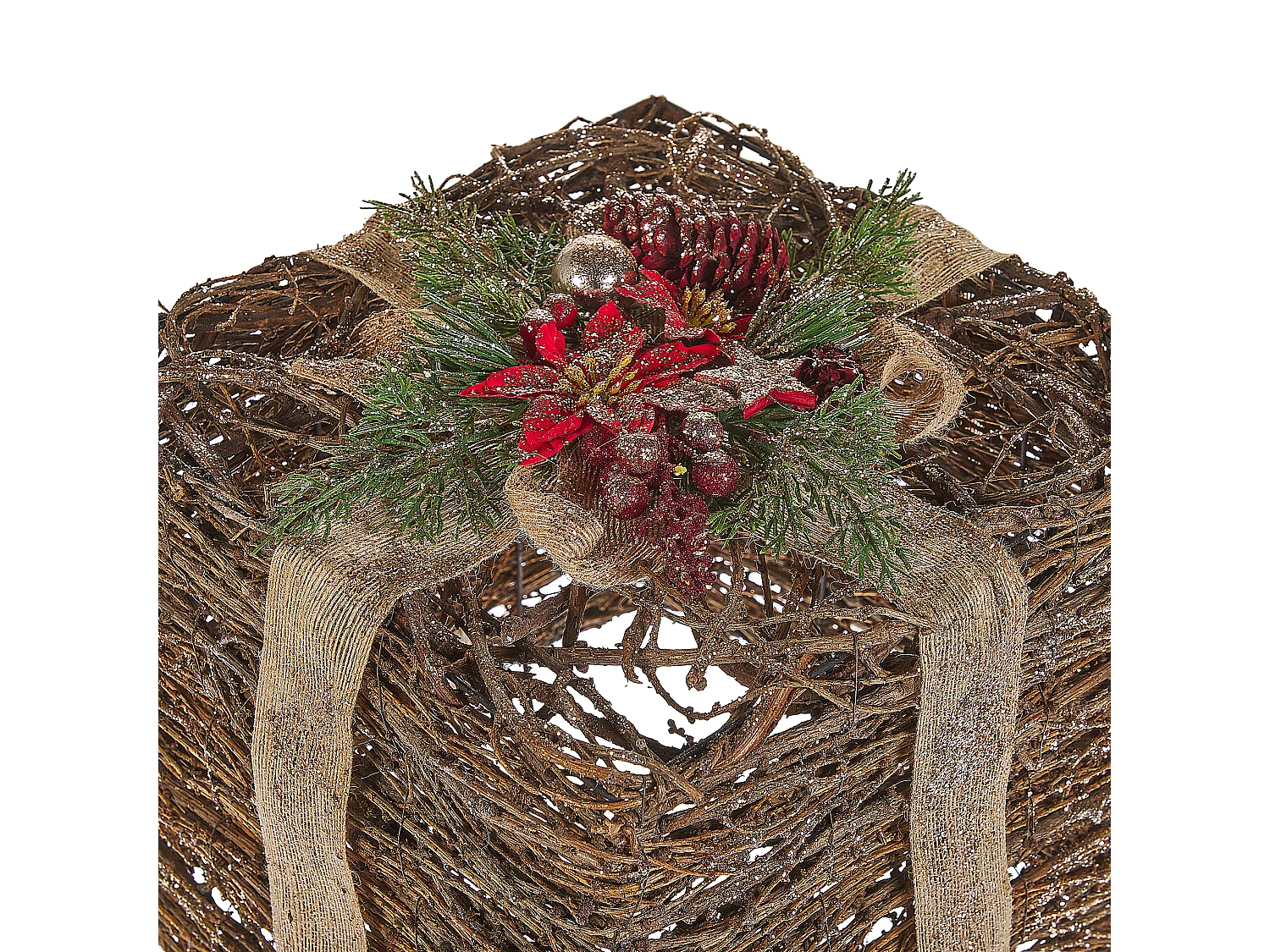 Conjunto de 2 decorações de presente de natal vermelho INARI