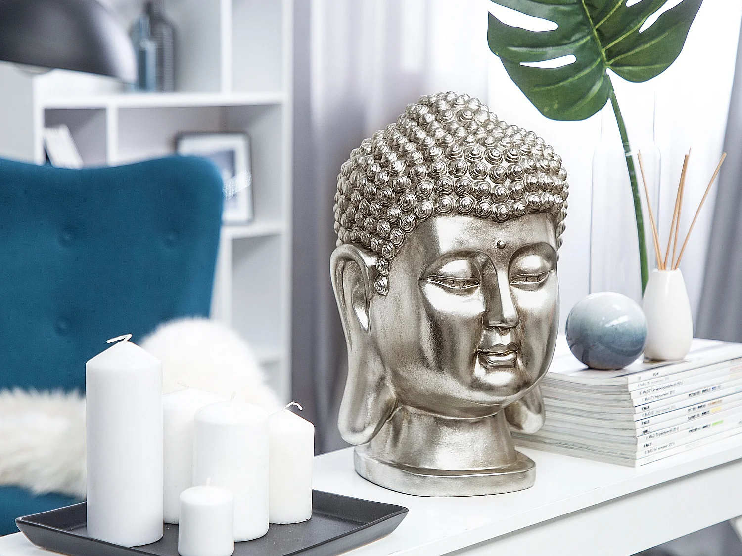 Decoratief accessoire BUDDHA Zilver