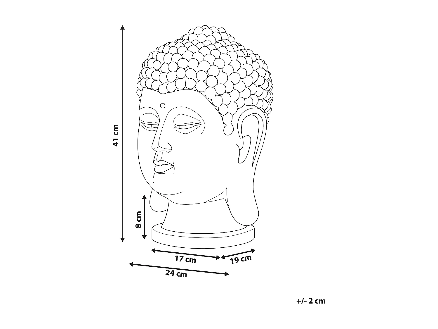 Decoratief accessoire BUDDHA Zilver