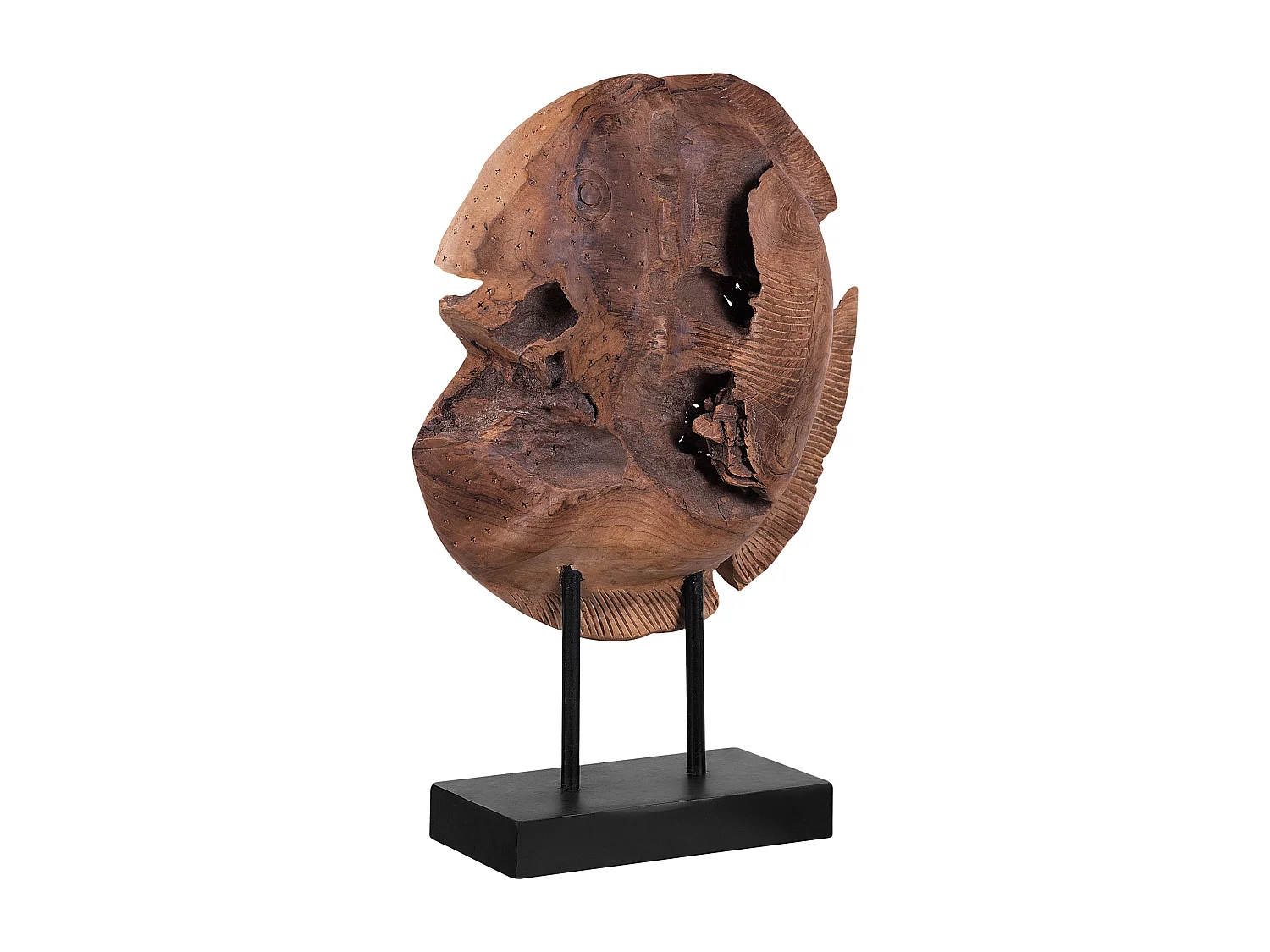 Decoratief accessoire PLAICE FISH Hout Bruin