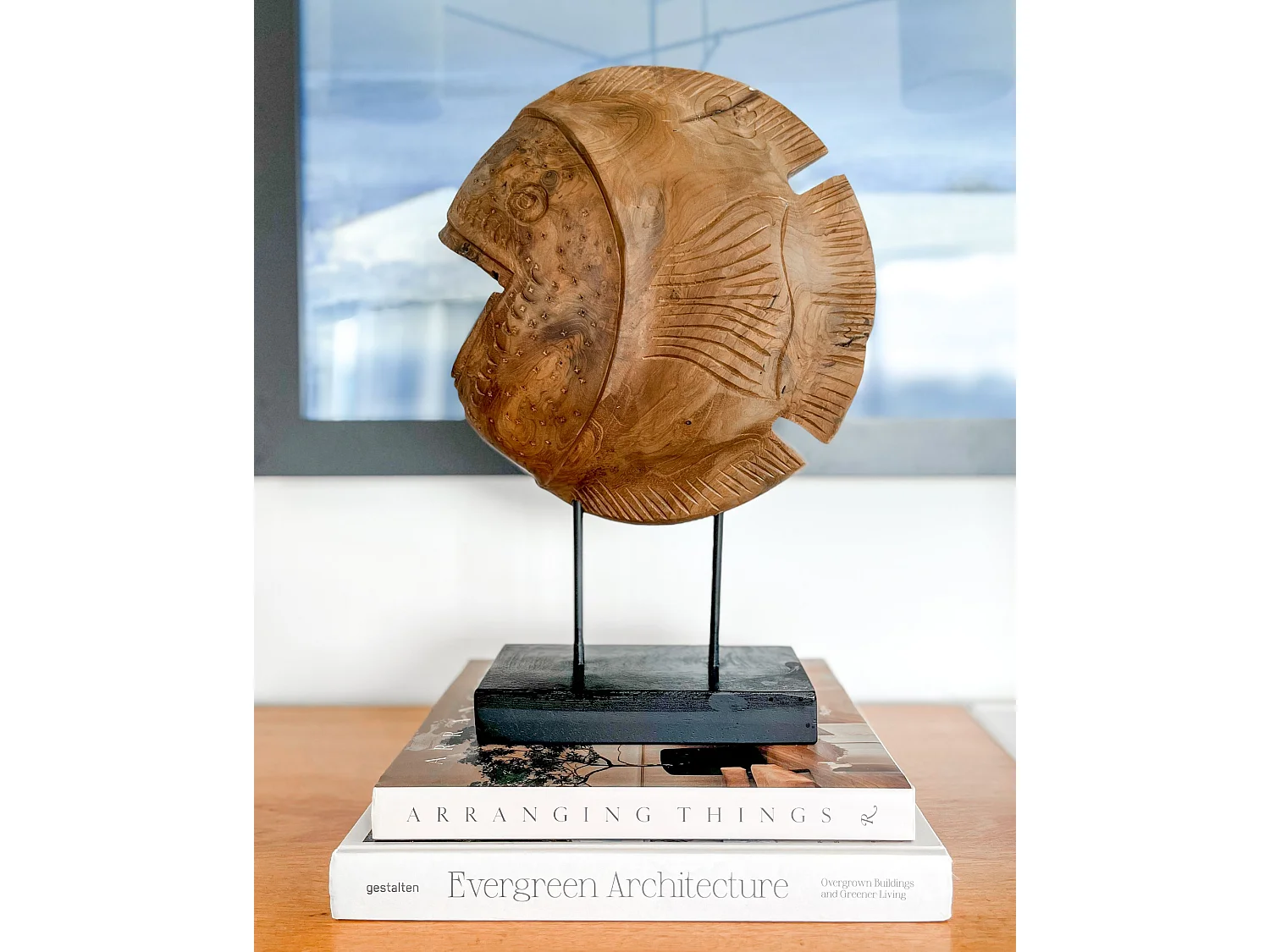 Acessório decorativo Peixe PLAICE FISH Madeira Castanho