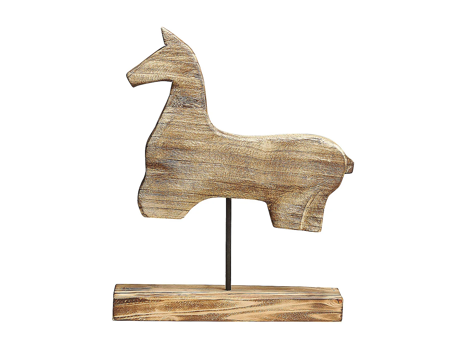 Figura decorativa Caballo COLIMA Madera Marrón claro
