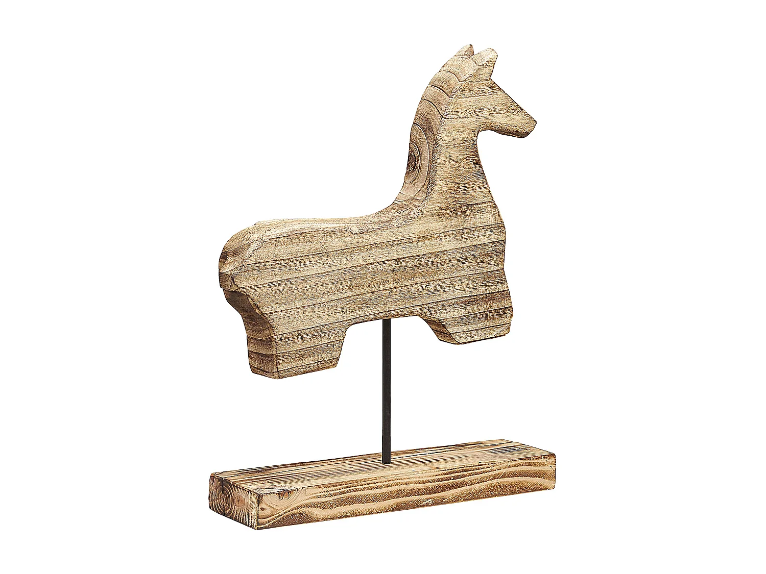 Figura decorativa Caballo COLIMA Madera Marrón claro