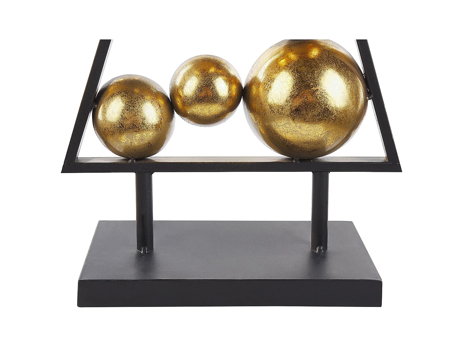 Figurka choinka metalowa czarno-złota RANUA