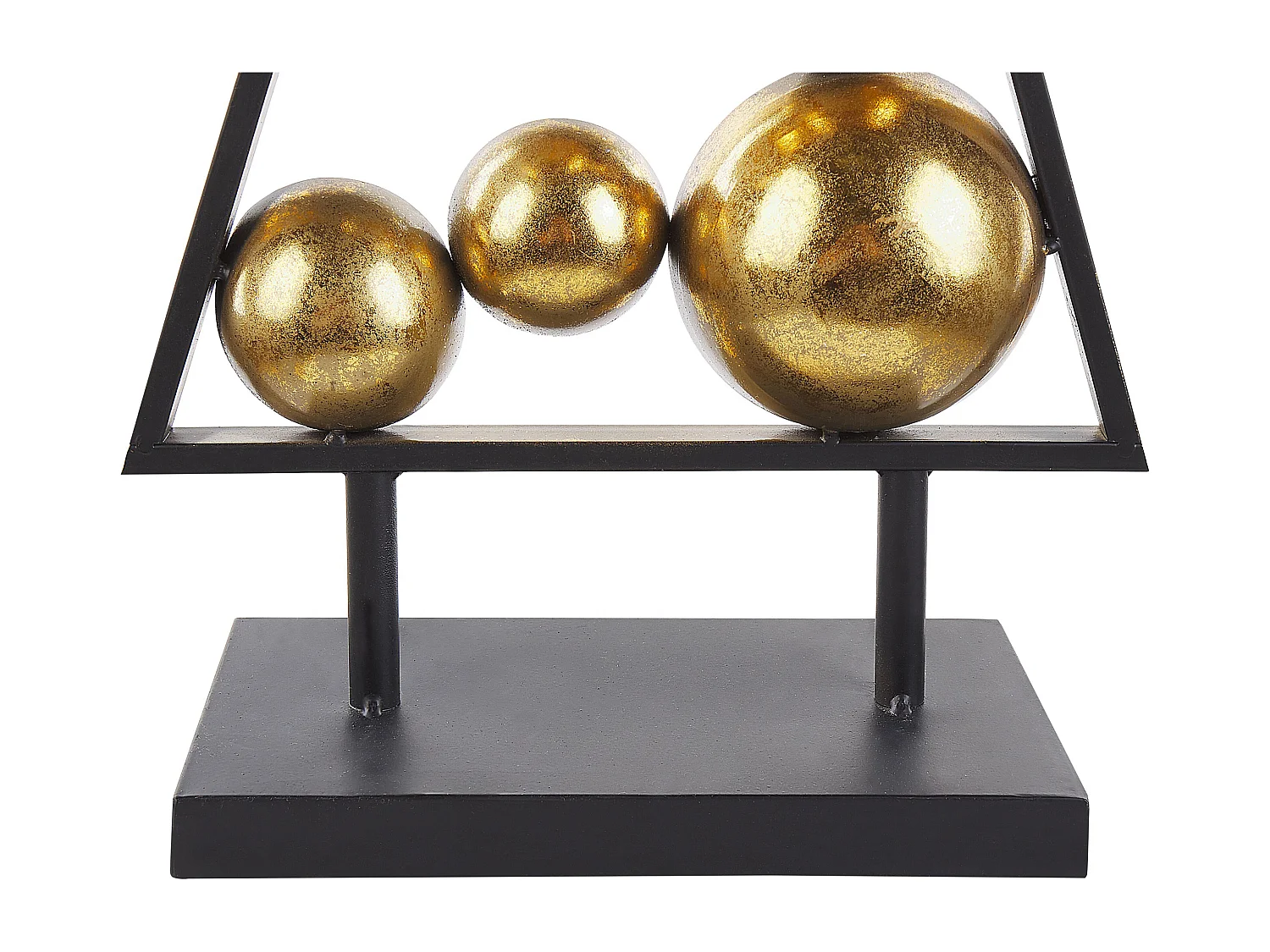 Figurka choinka metalowa czarno-złota RANUA