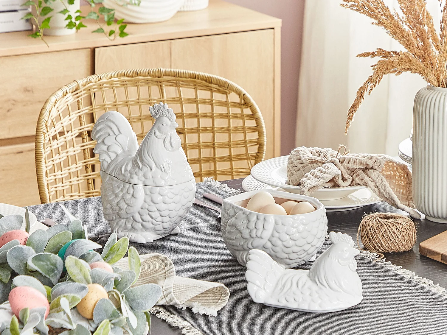 Decoratief accessoire LANTIC Keramiek Wit