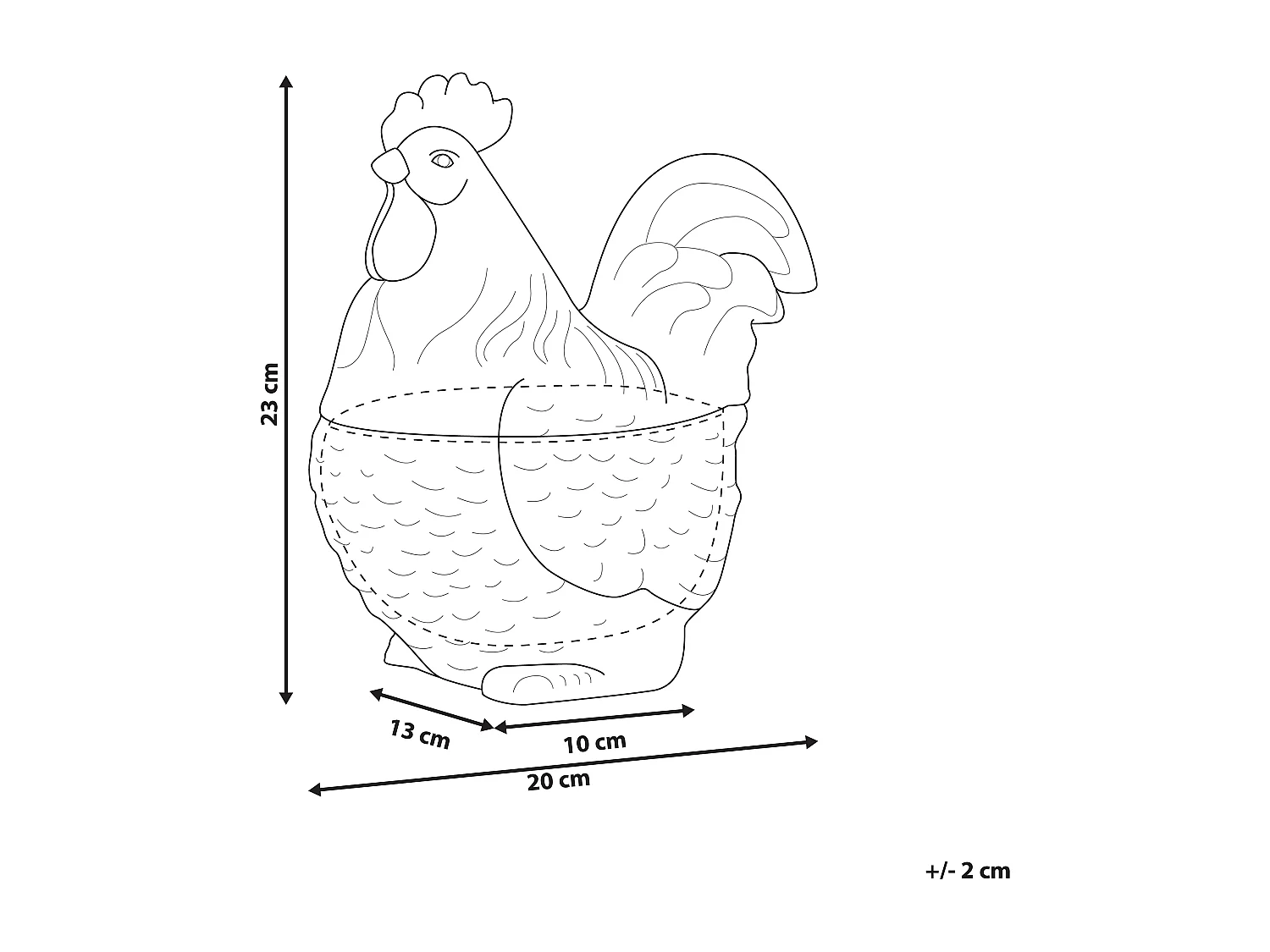 Decoratief accessoire LANTIC Keramiek Wit