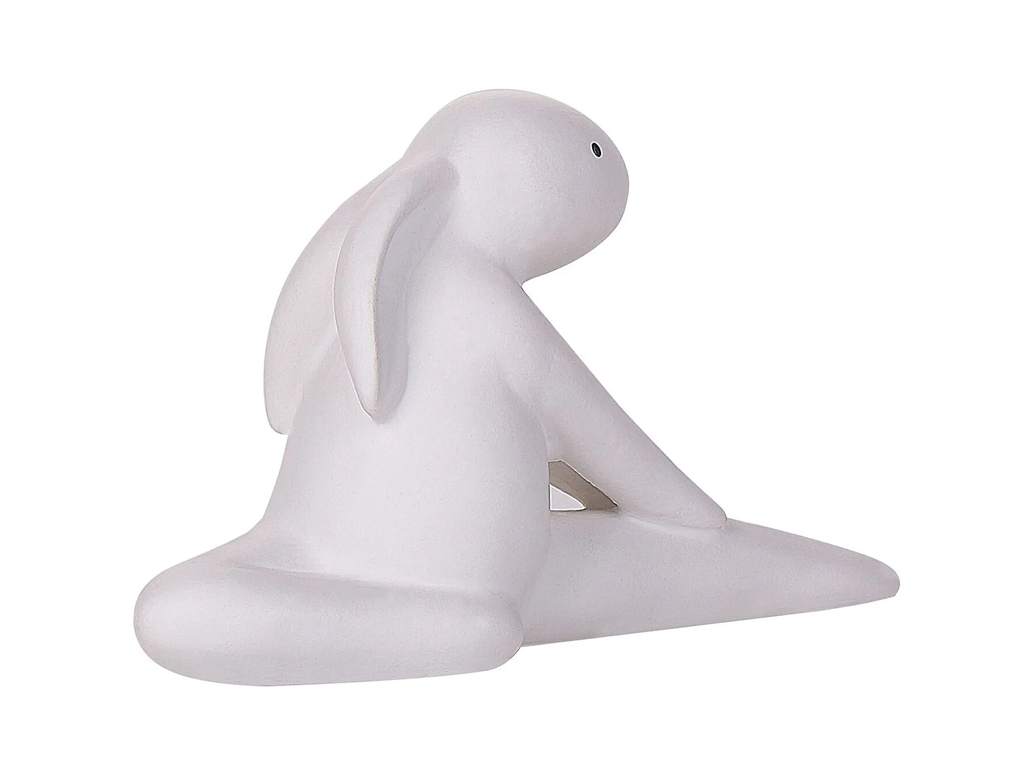 Lot de 3 figurines Lièvre BREST Céramique Blanc