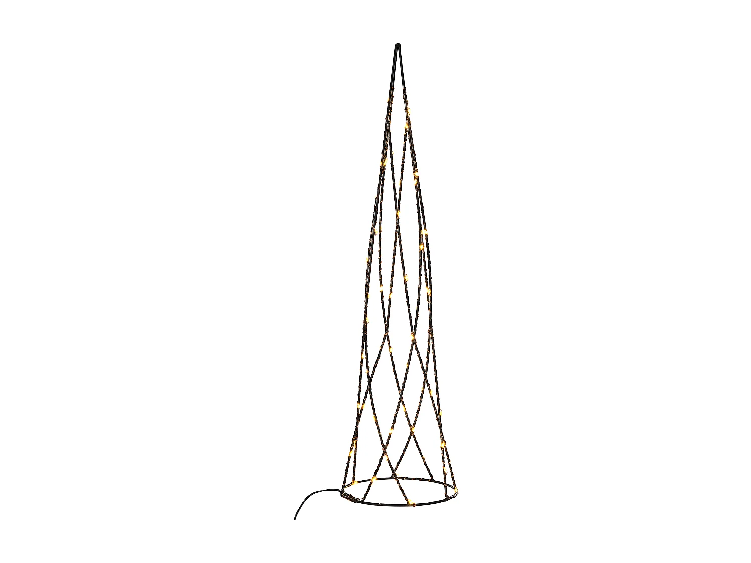 Kerstdecoratie set van 2 LED-verlichting zwart NEIDEN