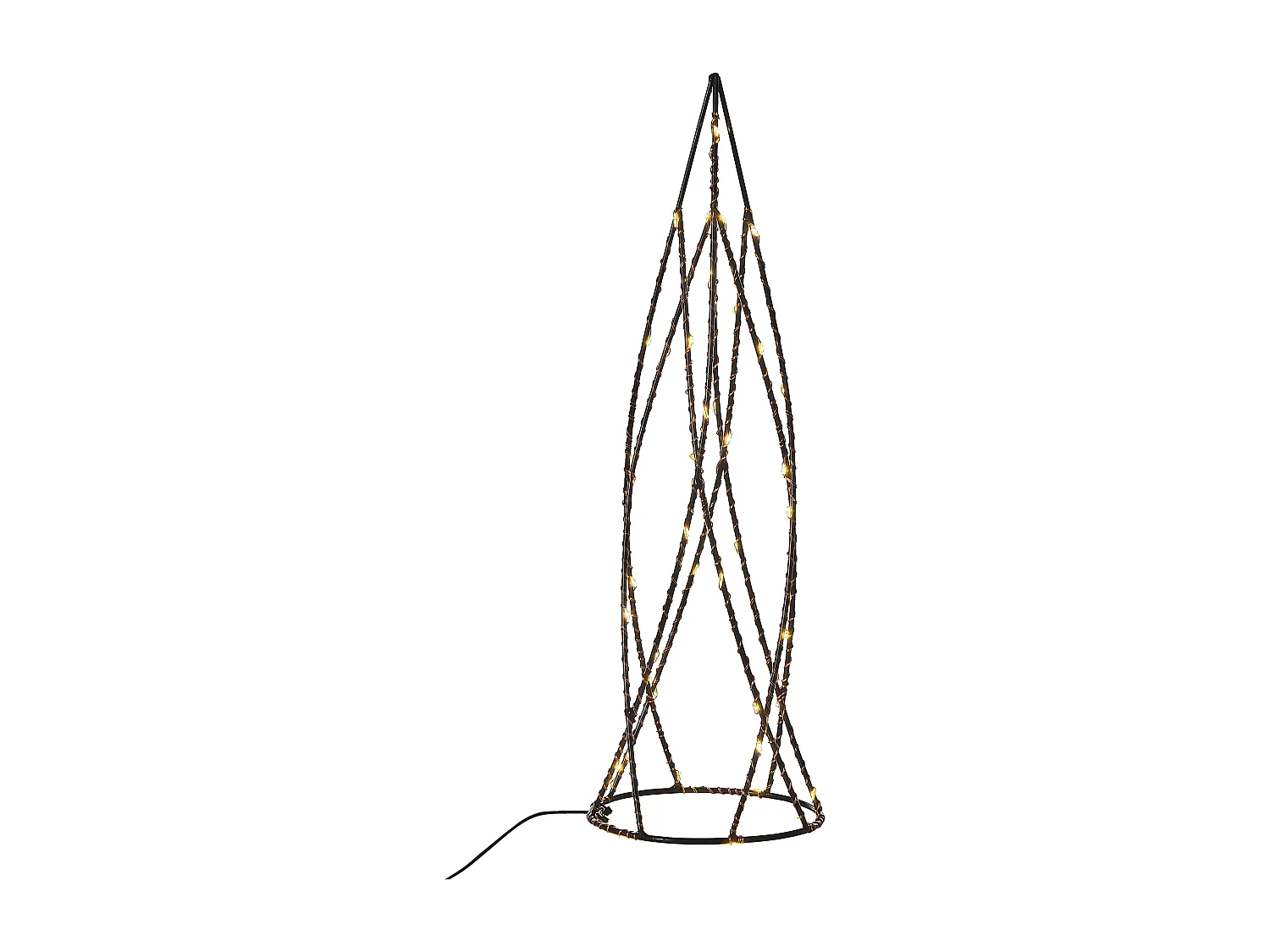 Kerstdecoratie set van 2 LED-verlichting zwart NEIDEN