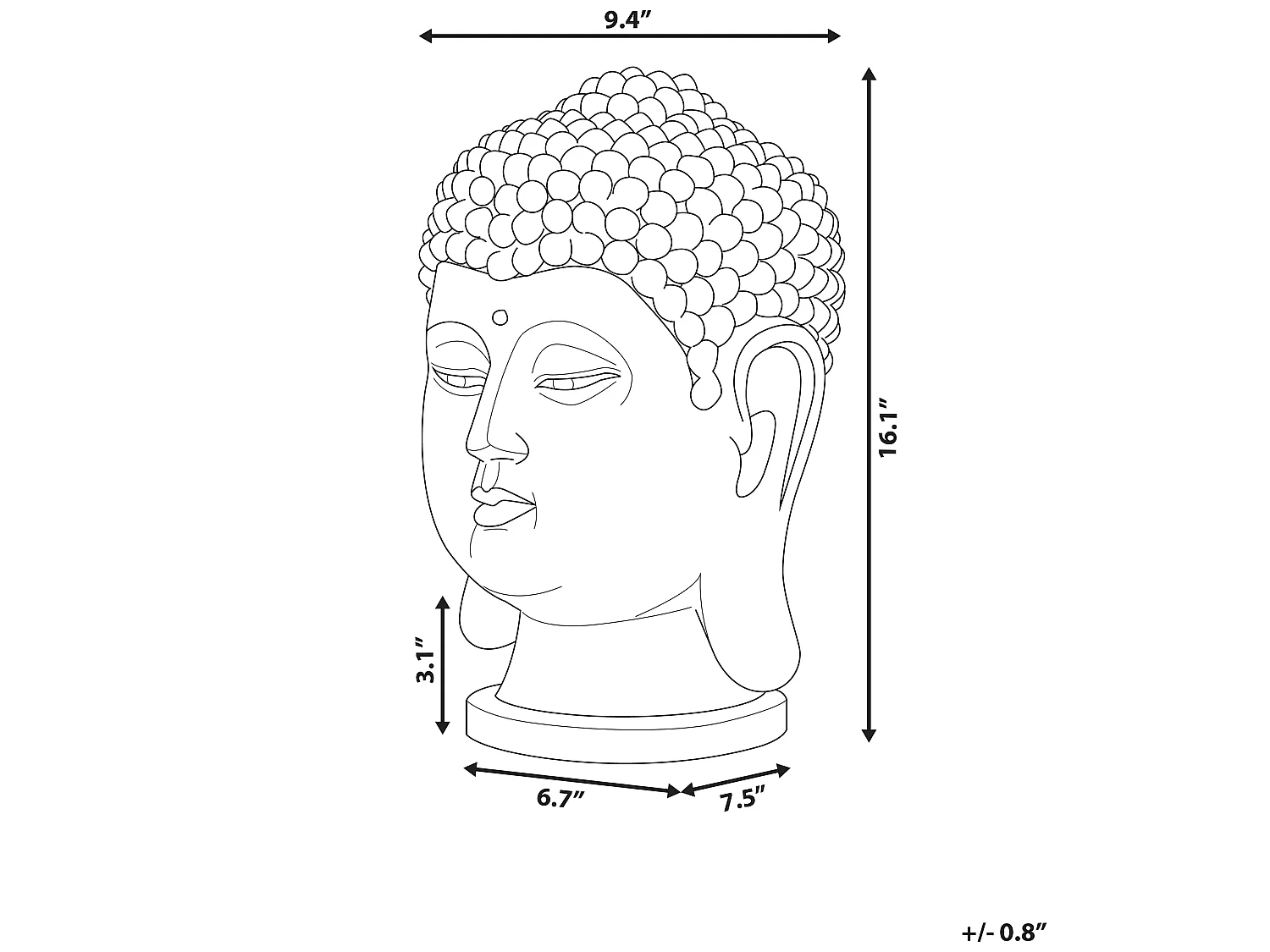 Decofiguur goud BUDDHA