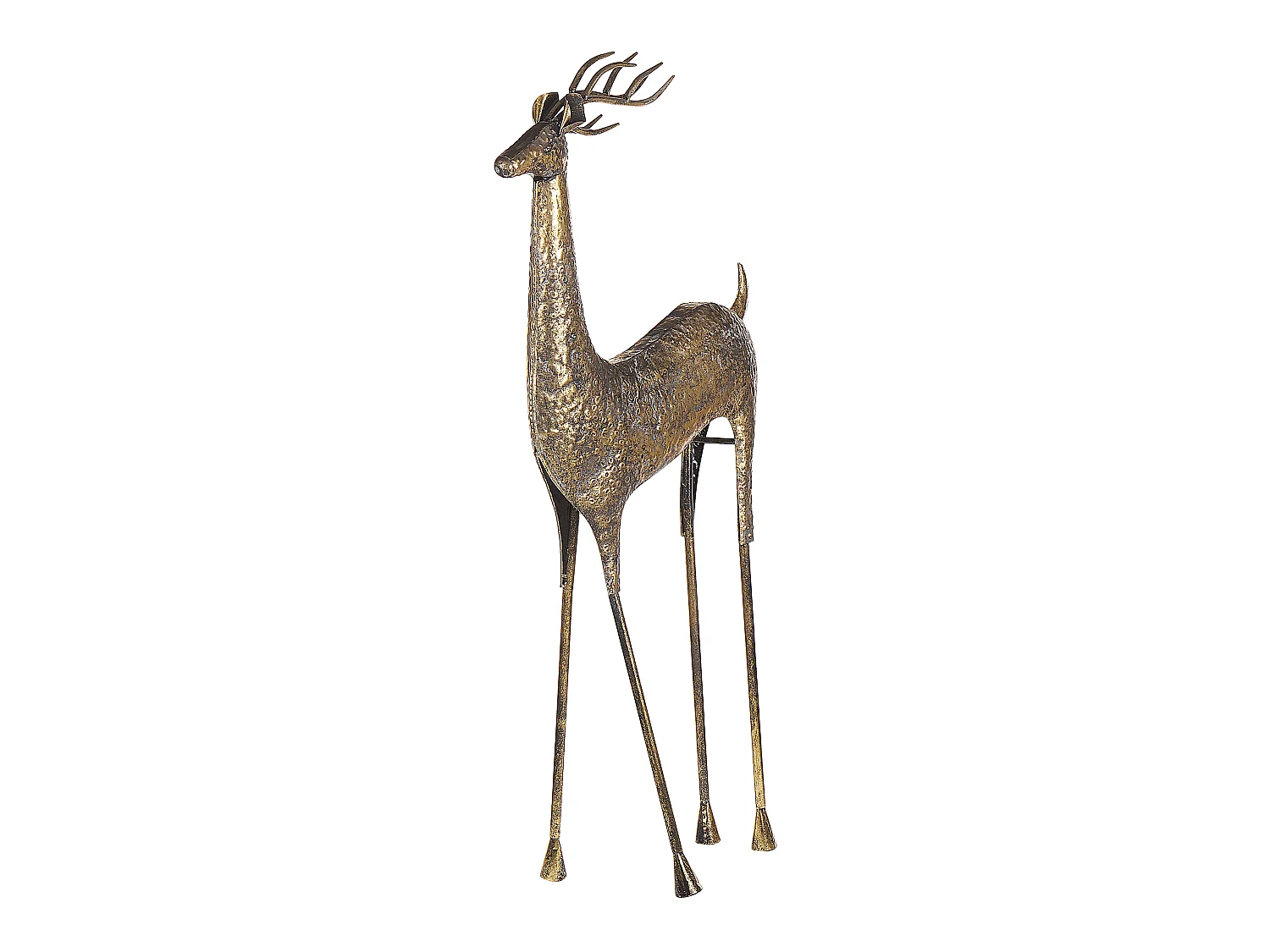 Décoration de Noël au sol PELLO Renne 126 cm Doré