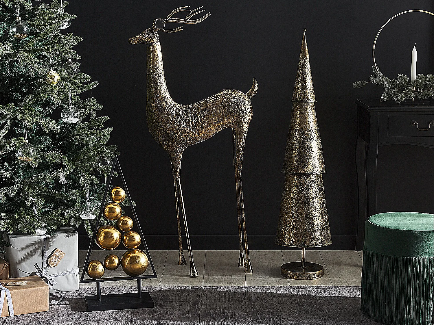 Dekofigur Eisen gold Rentier 126 cm PELLO