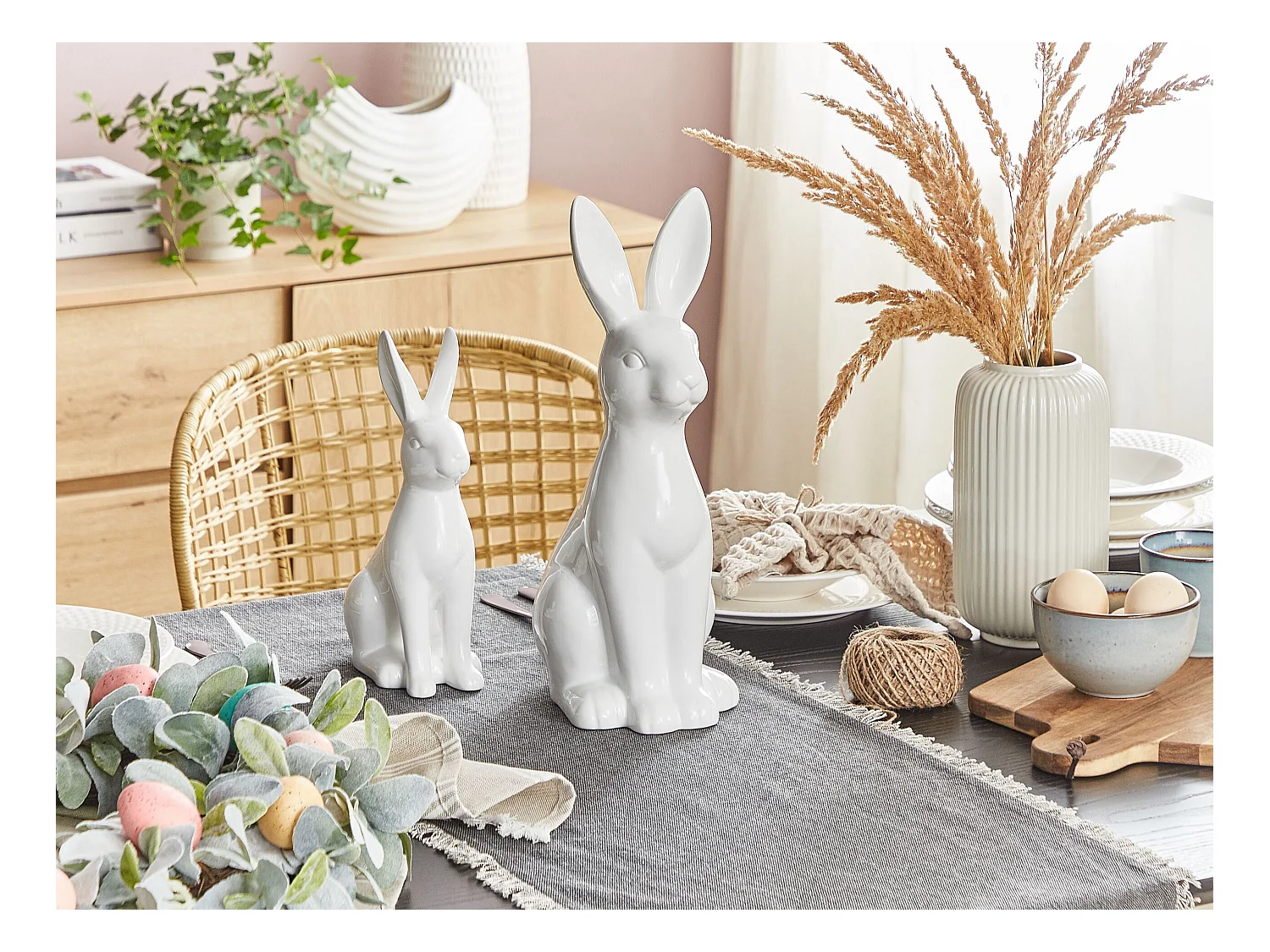 Accessoire Décoratif Lapin RUCA Céramique Blanc