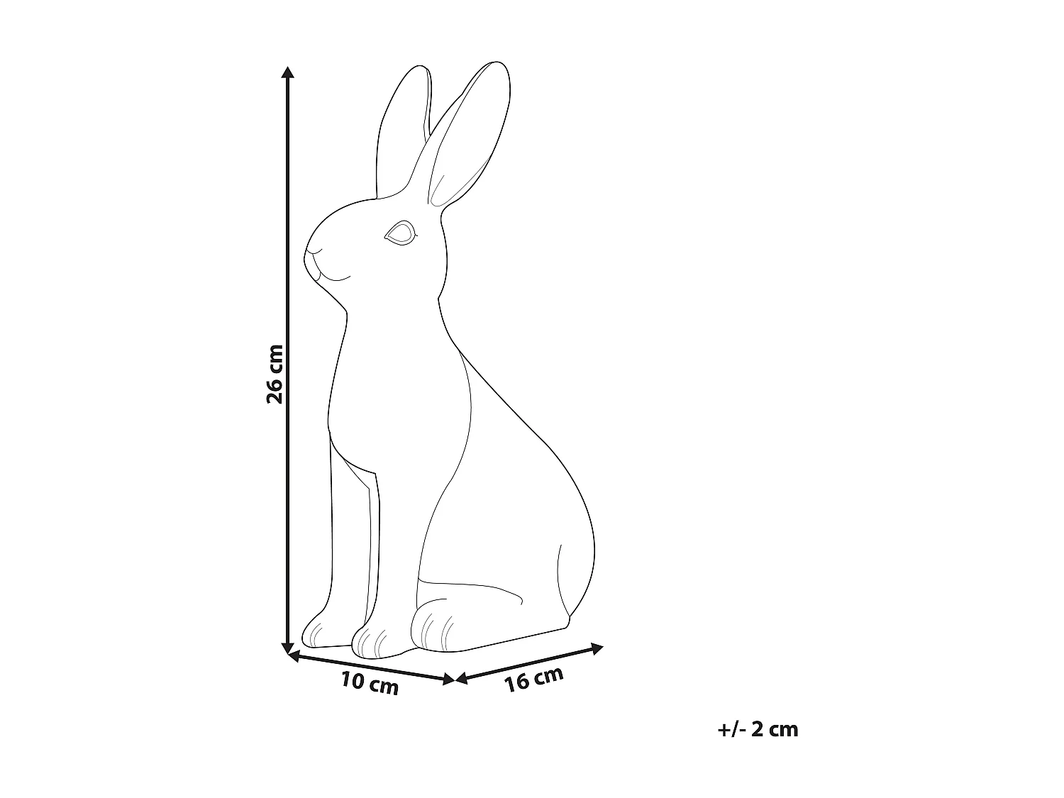 Acessório decorativo Coelho RUCA Cerâmica Branco