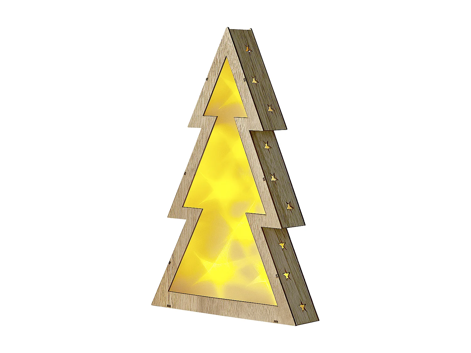 Decorazione LED legno chiaro 35 cm JUVA