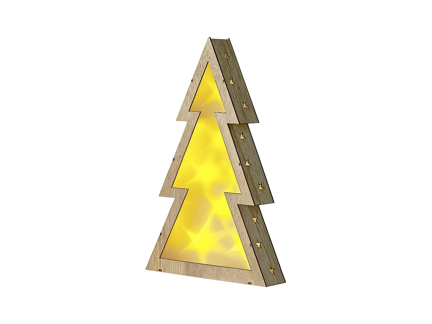 Décoration de Noël LED JUVA Arbre de Noël 35 cm Marron clair