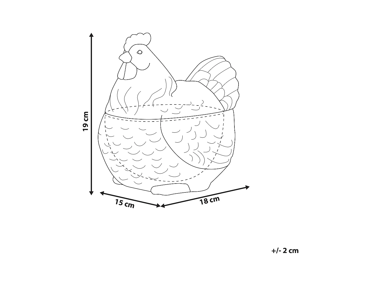 Accessoire Décoratif Poule BINIC Céramique Blanc