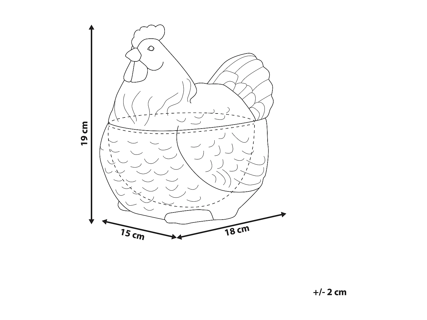 Accessoire Décoratif Poule BINIC Céramique Blanc