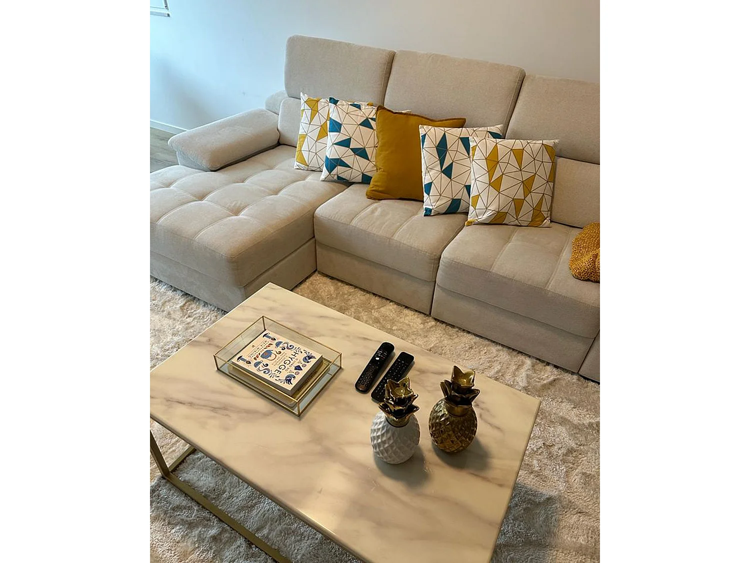 Accessoire Décoratif Ananas TYANA Céramique Blanc
