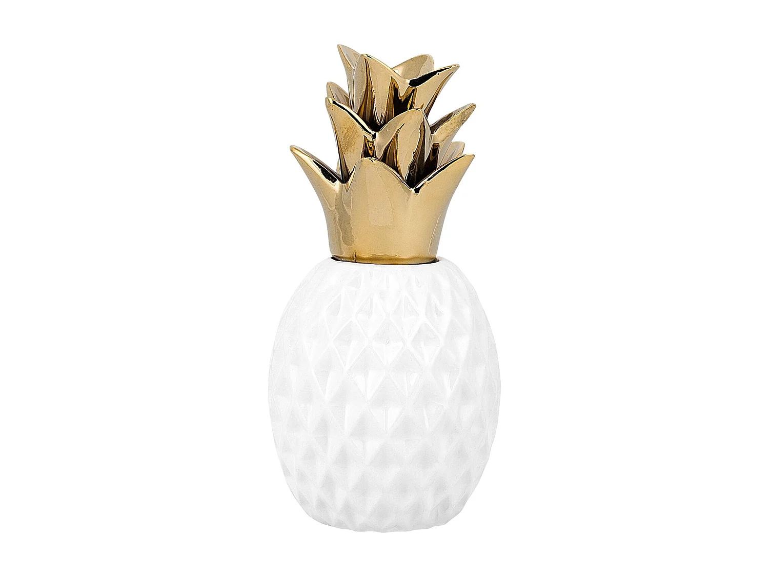 Accessorio decorativo ananas TYANA Ceramica Bianco