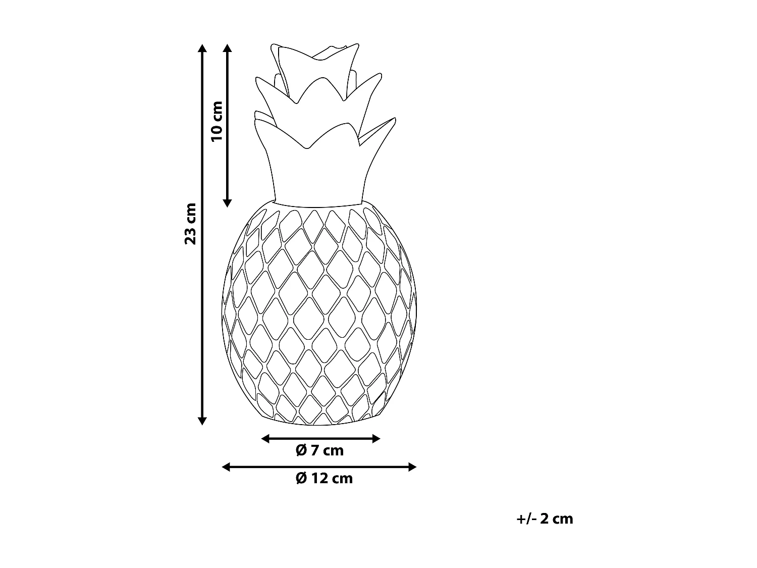 Accessorio decorativo ananas TYANA Ceramica Bianco