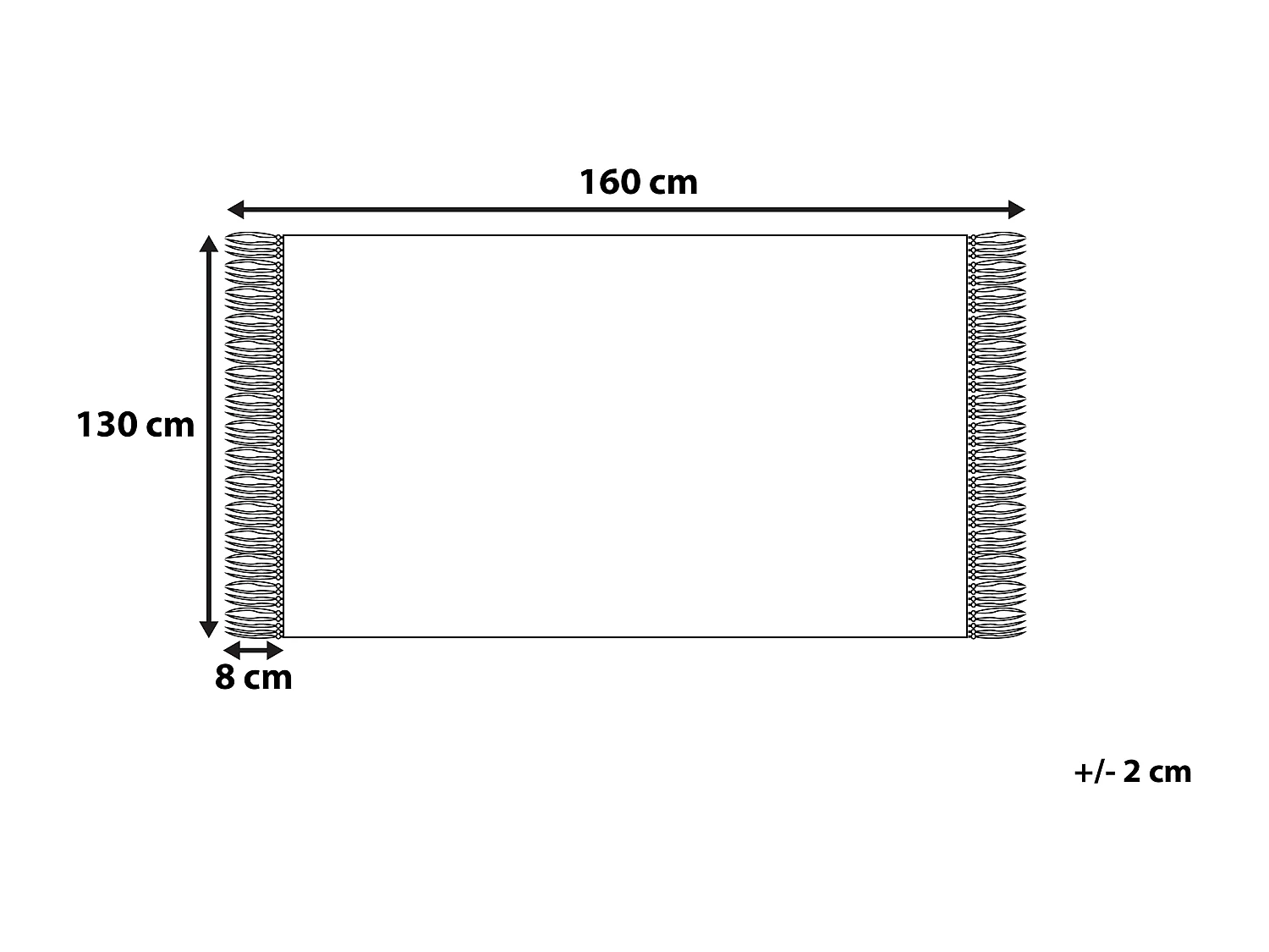 Klassische Kuscheldecke mit Fransen handgewebt Baumwolle blau 130x160 cm Tilmi