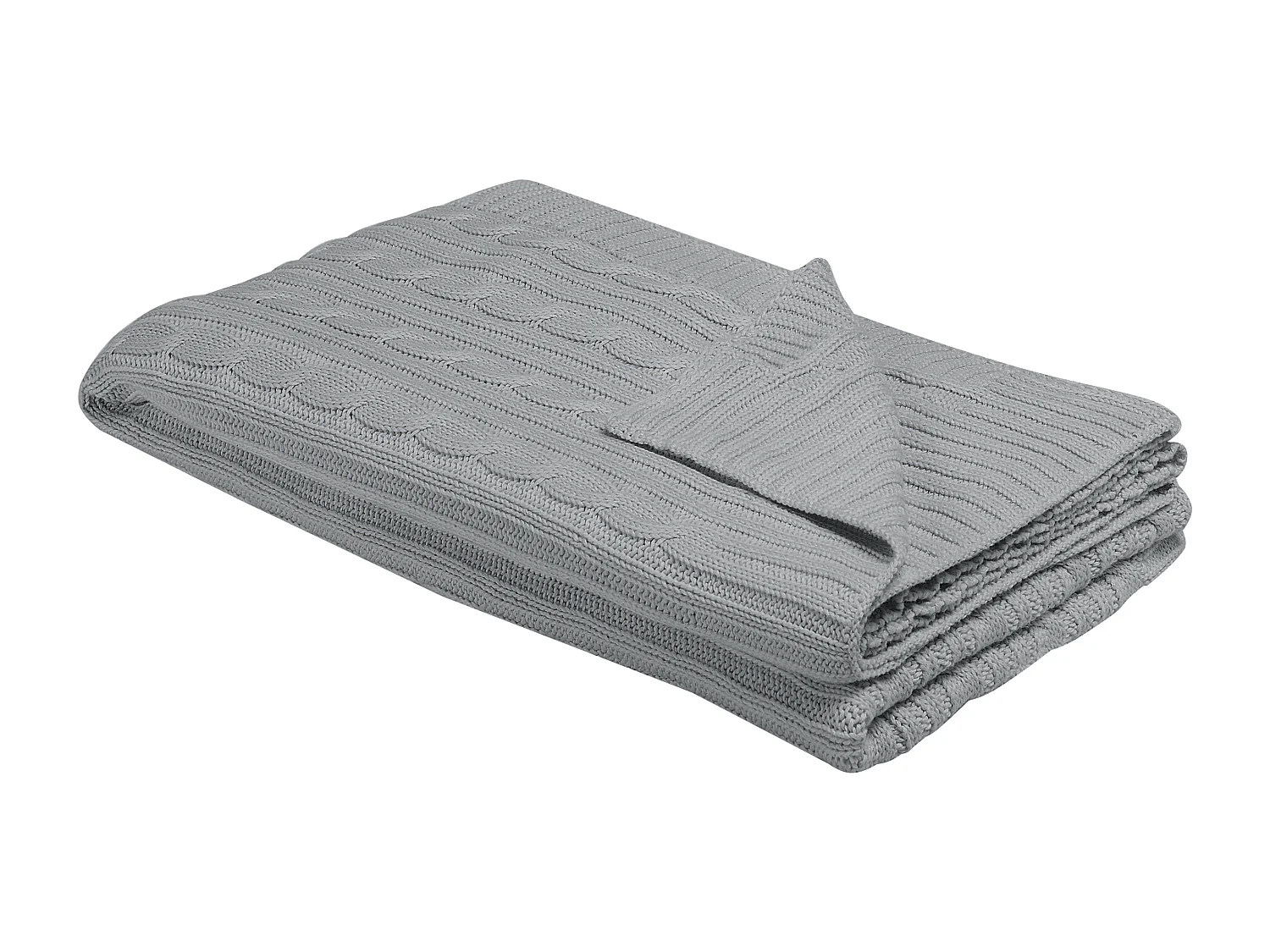 Manta ANAMUR Algodón 110 x 180 cm Gris claro