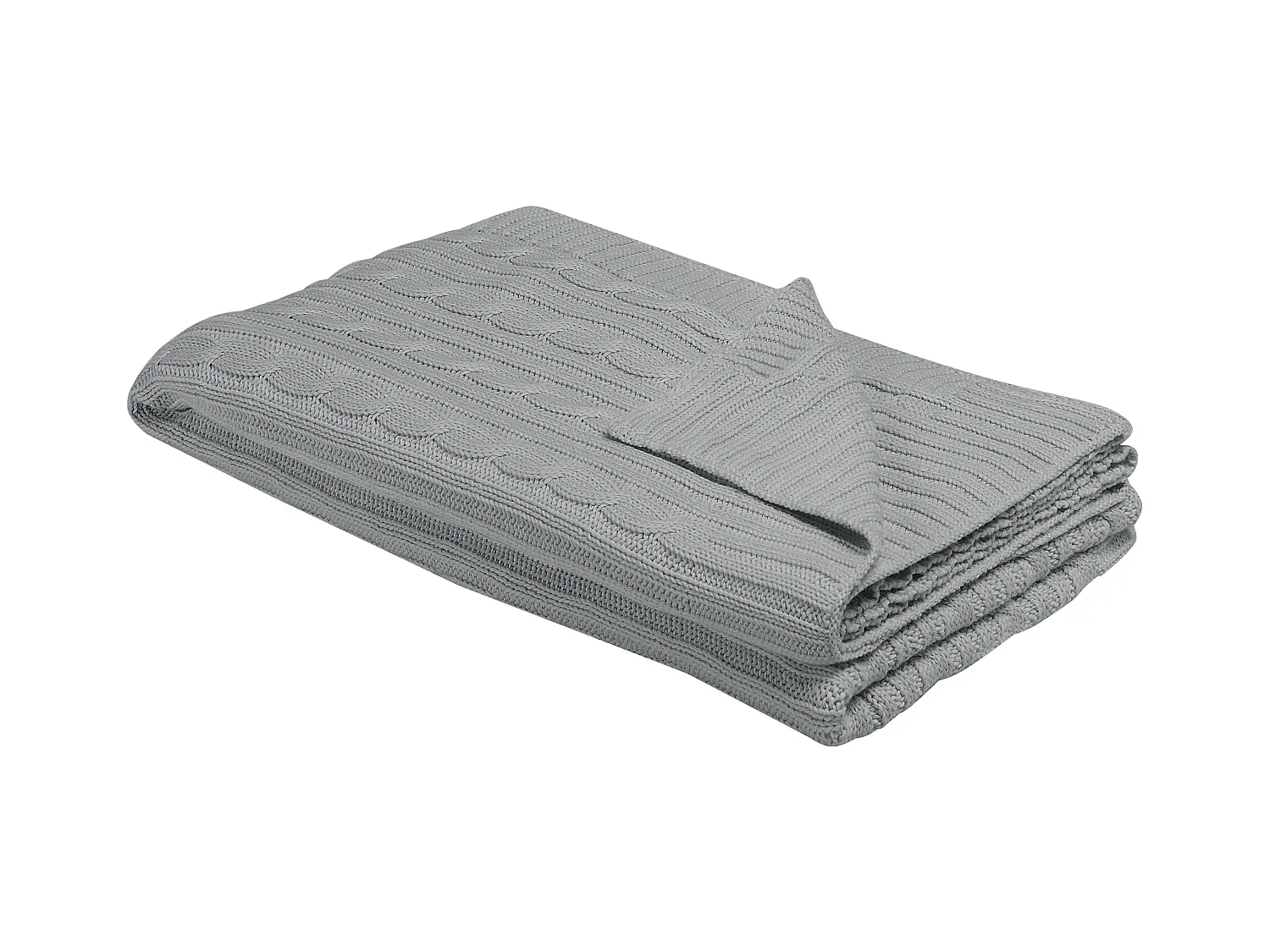 Couverture ANAMUR Coton 110 x 180 cm Gris clair