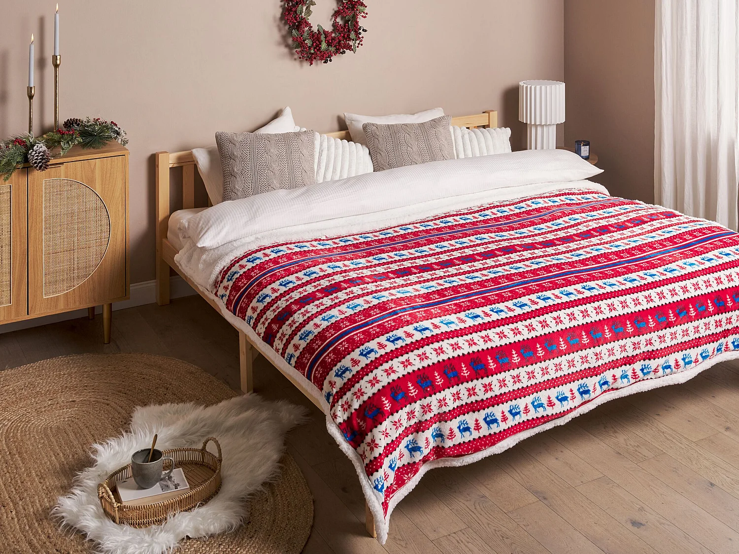 Couverture REKA 200 x 220 cm Rouge