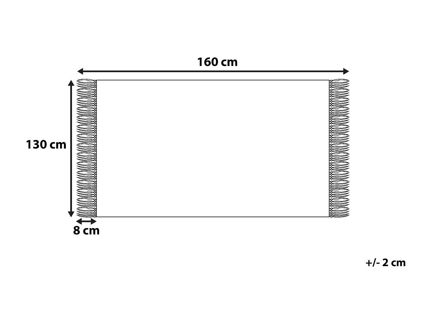 Couverture TILMI Coton 130 x 160 cm Beige clair