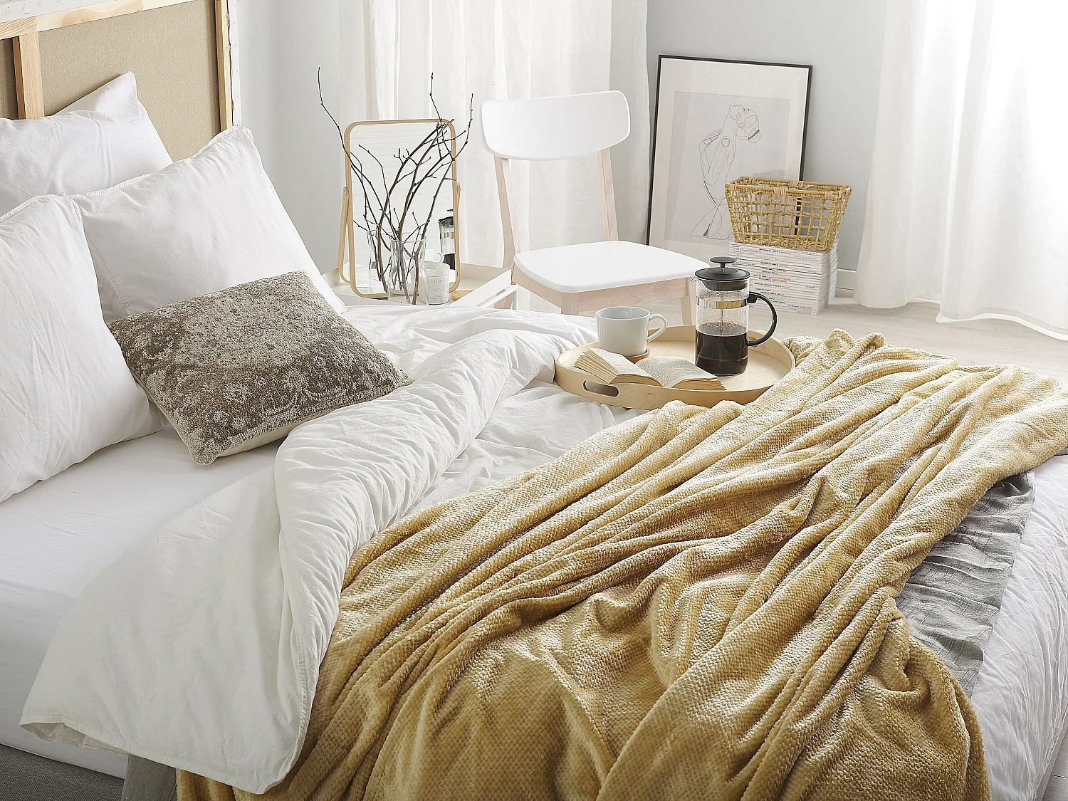 Coperta SAITLER 150 x 200 cm Senape