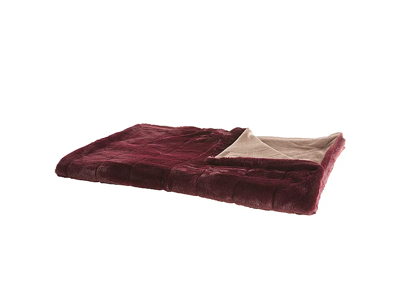Couverture TANTAN 150 x 200 cm Rouge Bordeaux