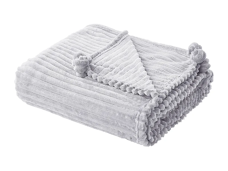 Manta KAWERI 150 x 200 cm Cinzento claro