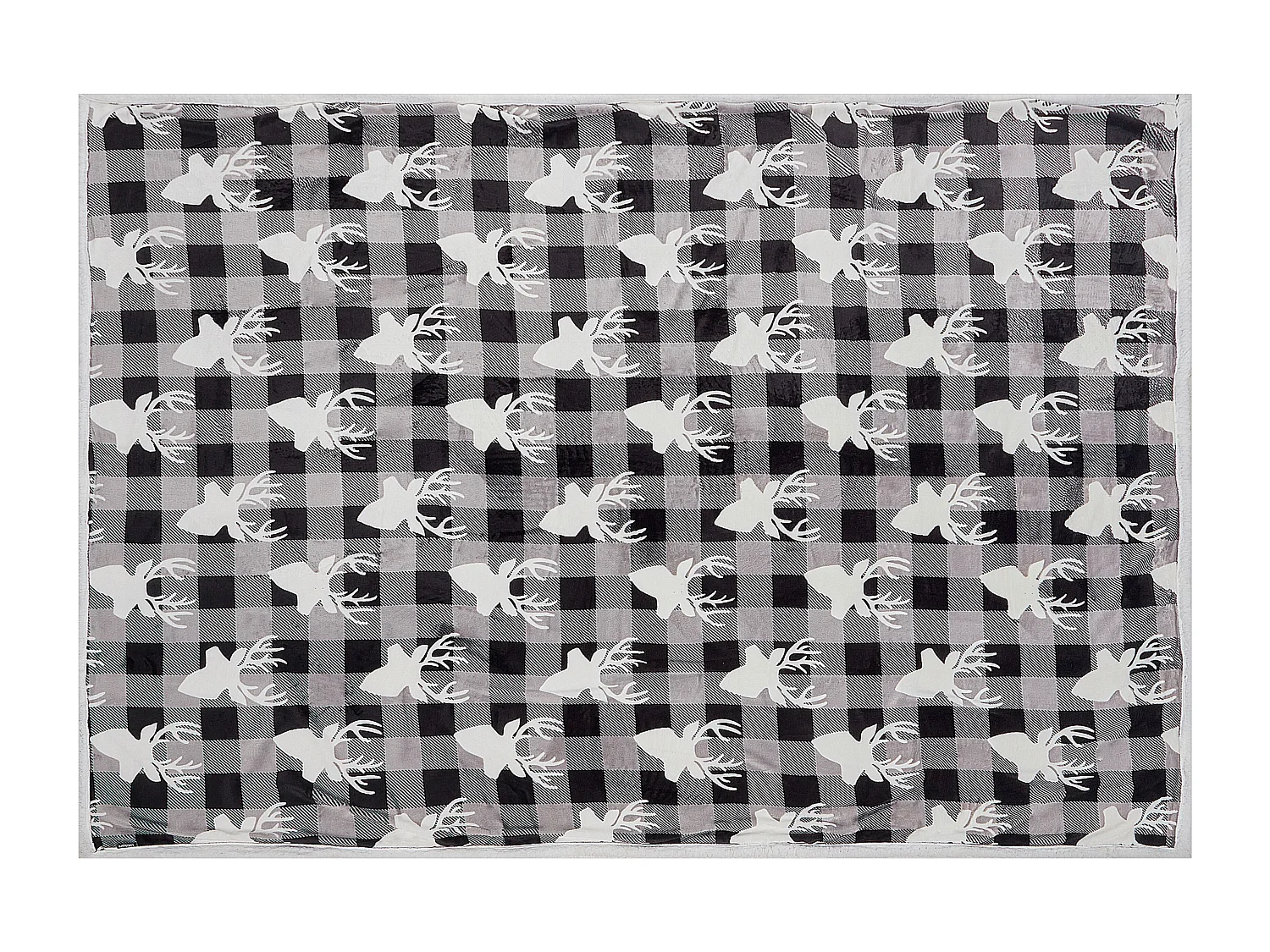 Decke grau 150 x 200 cm Polyester Rentier-Motiv Shoren