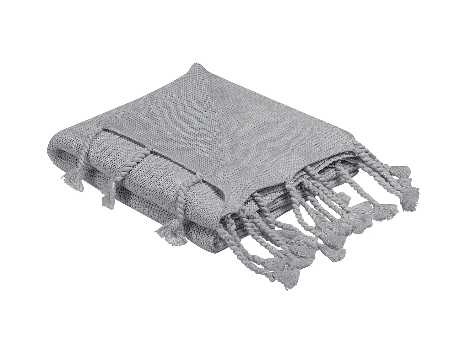 Couverture NAZILLI Coton 125 x 150 cm Gris clair