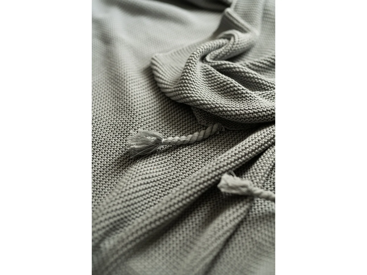Couverture NAZILLI Coton 125 x 150 cm Gris clair