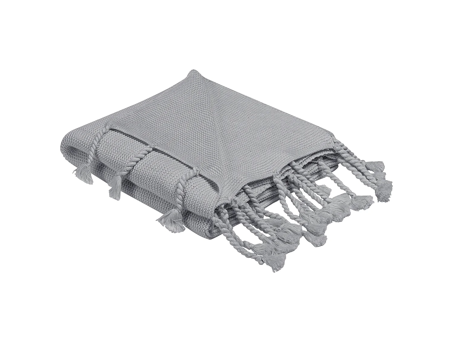 Couverture NAZILLI Coton 125 x 150 cm Gris clair