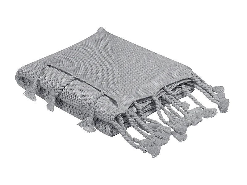 Couverture NAZILLI Coton 125 x 150 cm Gris clair