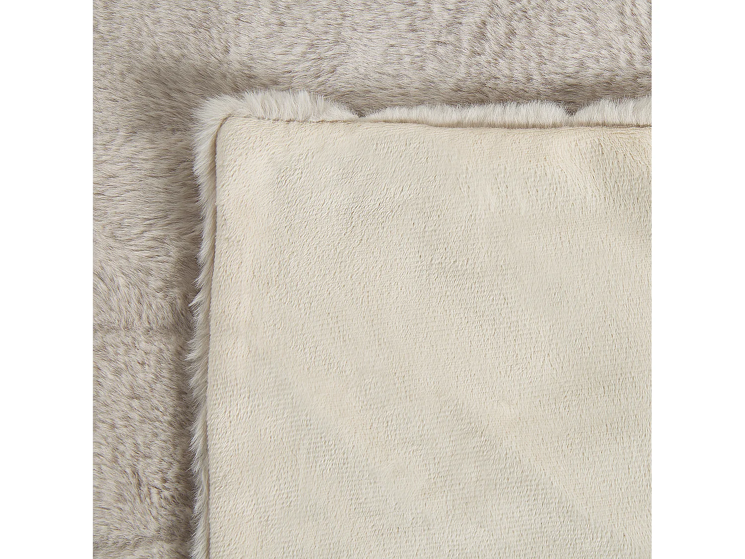 Klassische Kuscheldecke beige Plüsch Decke Polyester 180 x 220 cm Labyar