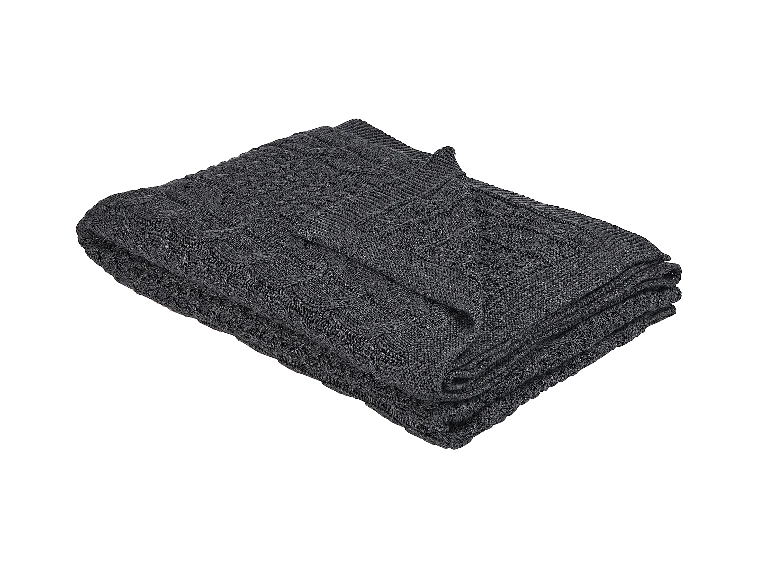 Couverture FETHIYE Coton 140 x 170 cm Gris foncé