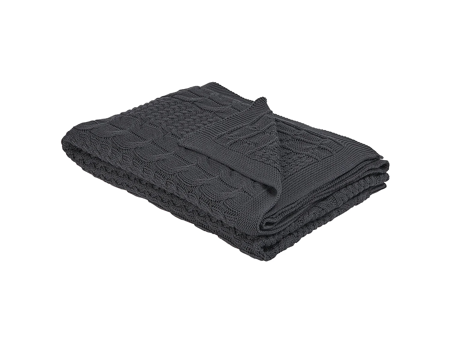 Couverture FETHIYE Coton 140 x 170 cm Gris foncé