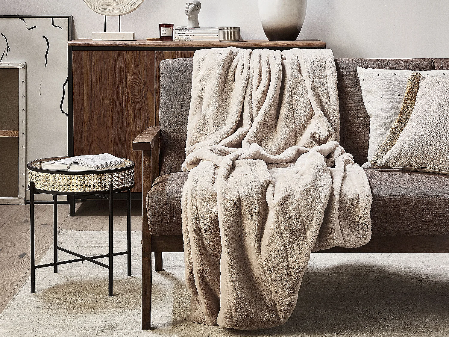 Kuscheldecke LABYAR 150 x 200 cm Beige