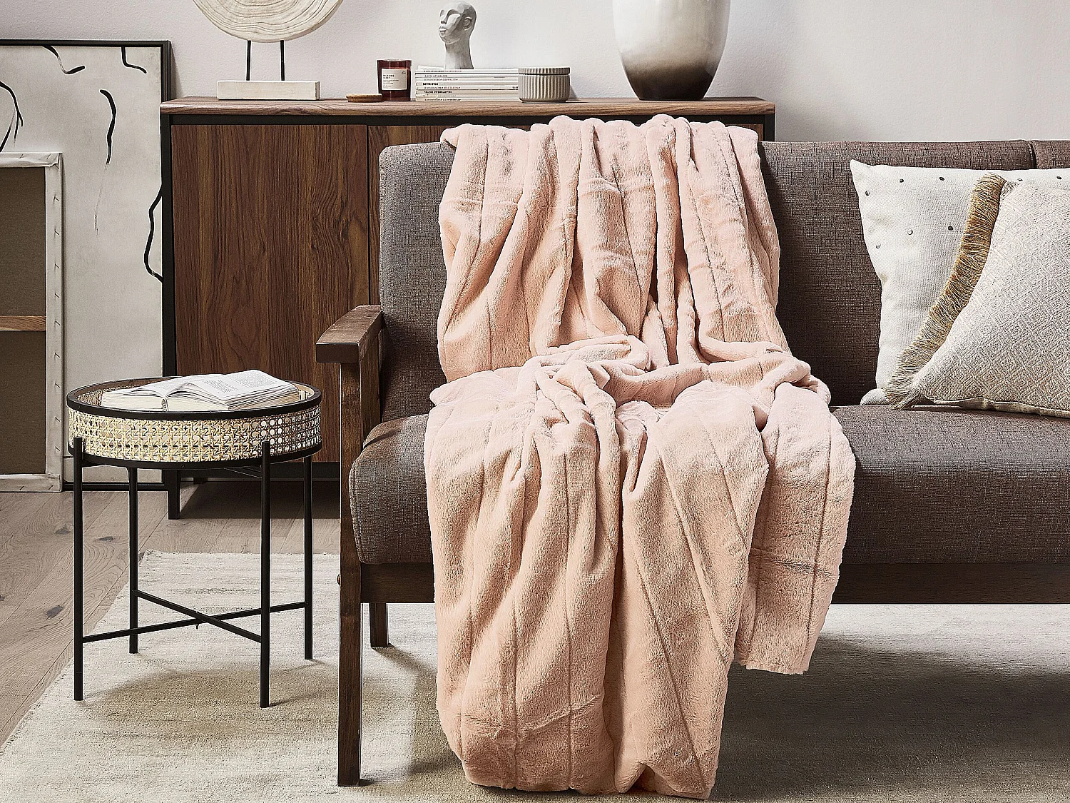 Couverture SMAHRA 150 x 200 cm Rose