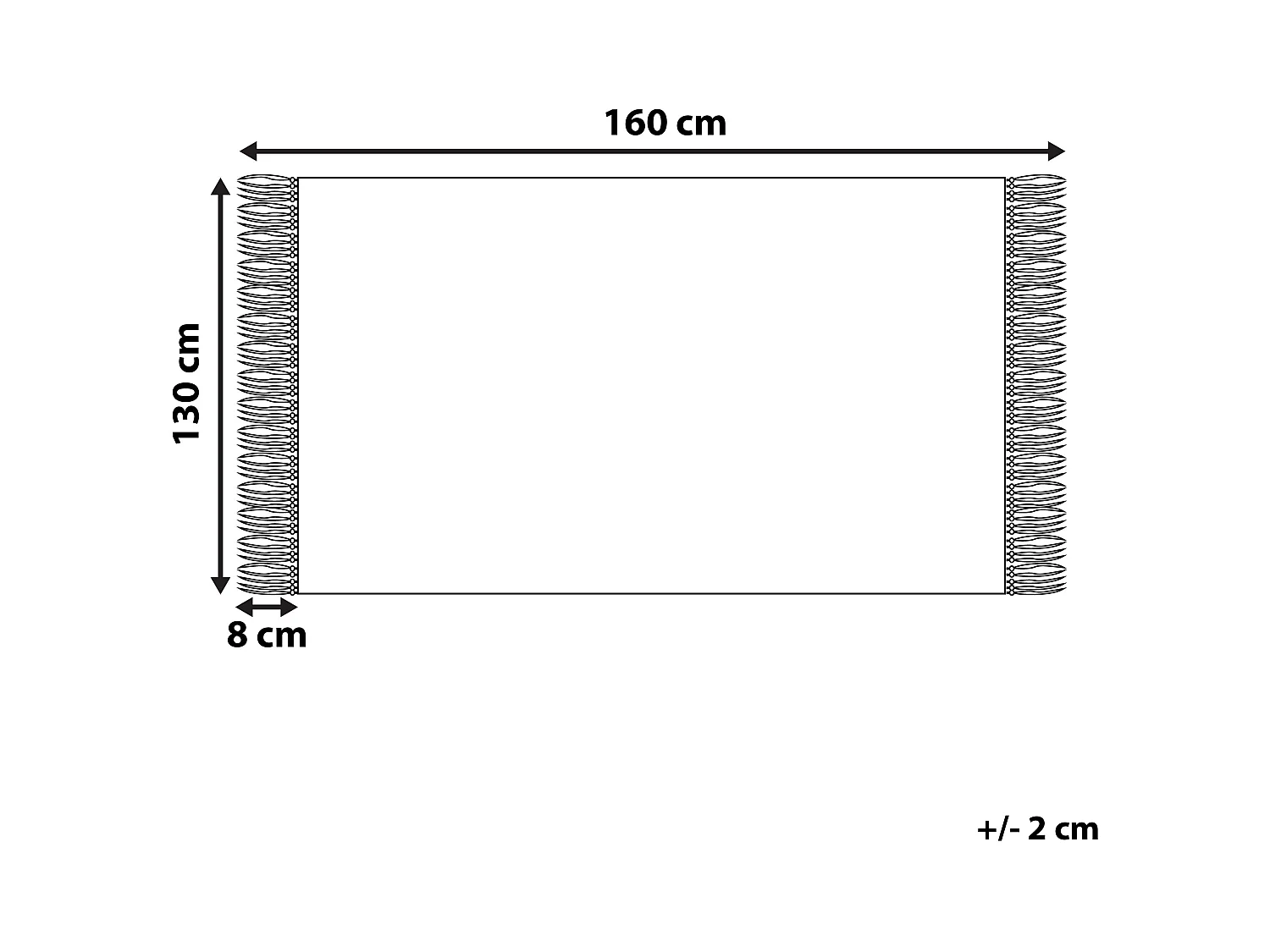 Couverture TANGIER Coton 130 x 160 cm Rose