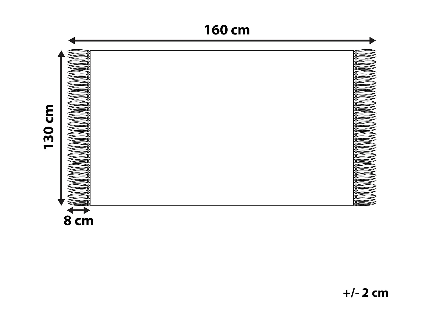 Klassische Kuscheldecke mit Fransen handgewebt Baumwolle rosa 130x160 cm Tangier