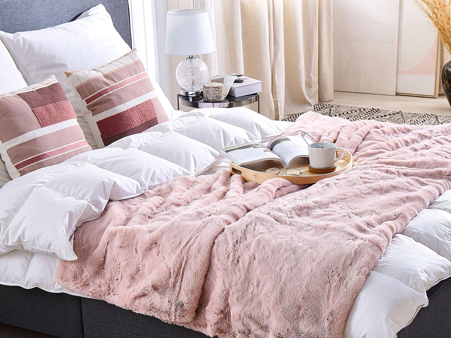 Kuscheldecke CHAAB 200 x 220 cm Rosa